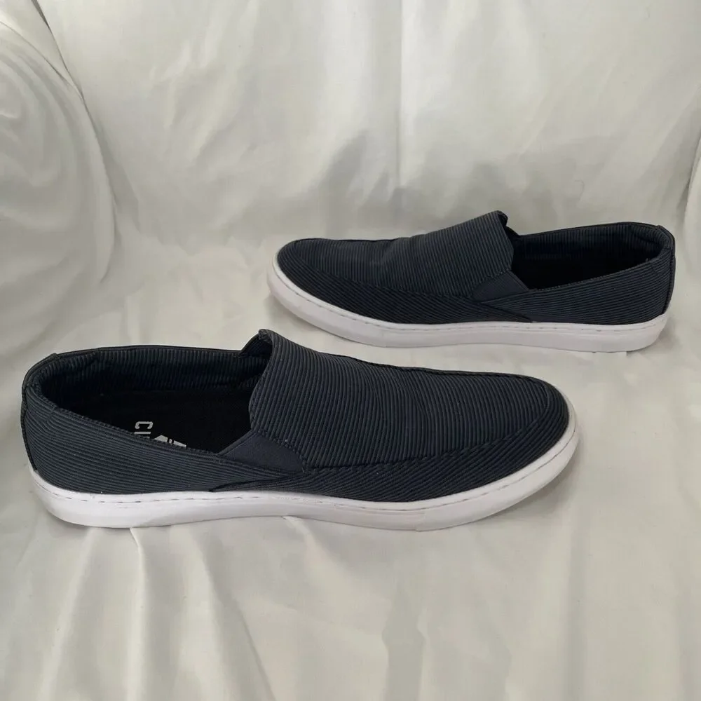 Cuater Men's By Travis Matthew Size 9 Stripe Canvas Slip On Casual Loafers Shoes